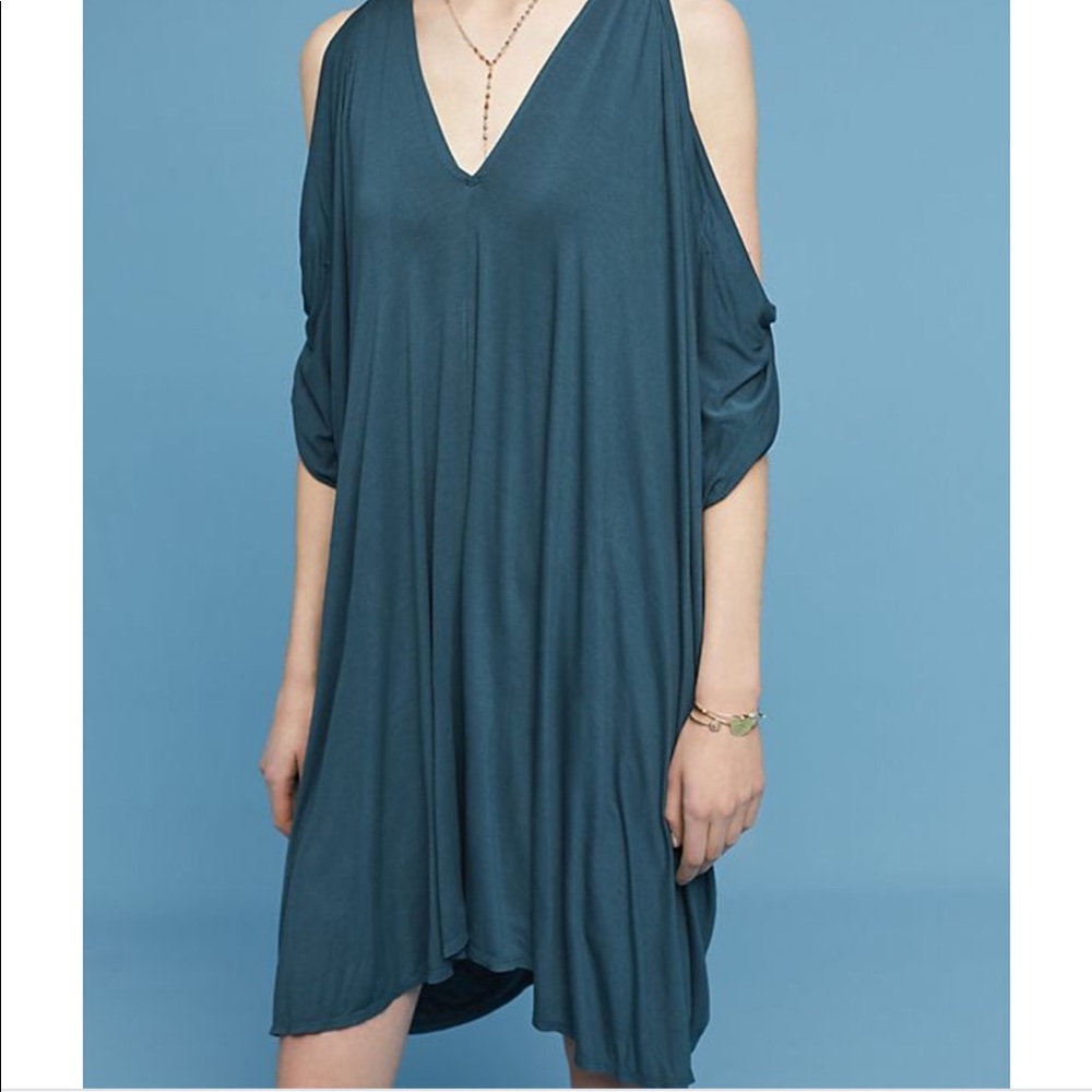 Talia open shoulder cocoon dress Anthropologie XS